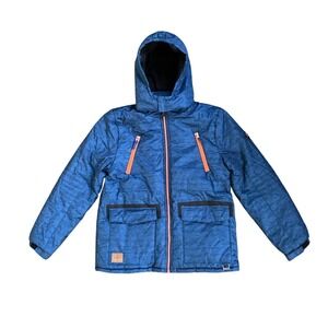 Xtrem Outfitters Hooded Insulated Snow Jacket Blue Fleece Lined Youth Size 18